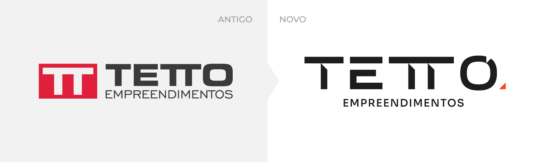 Logo Tetto antes e depois